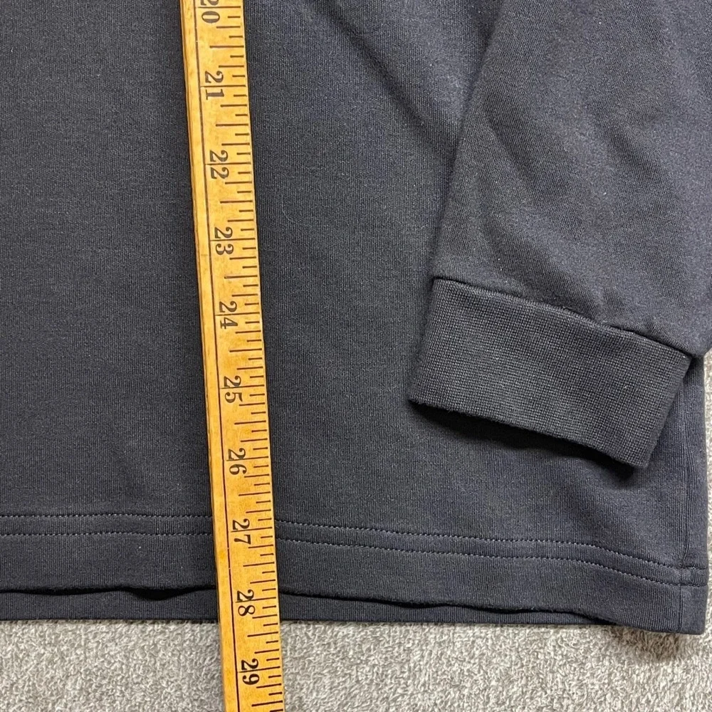 Vtg Orvis Mens Mock Neck Long Sleeve Shirt Black XL Cotton Knit‎ Pullover